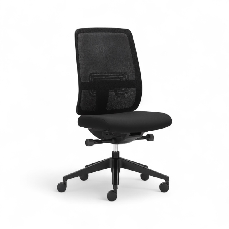 Image of Haworth Lively Comforto office chair without armrests, Black/Black, New, Ergonomic chair - ideal for flexible working