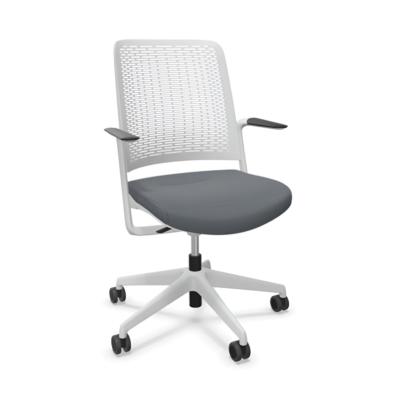 Image of Office chair Sitag WithMe with fixed armrests, Gray/Light grey, New, Ergonomic chair - ideal for flexible working