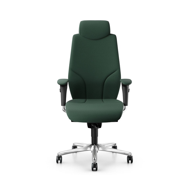 Image of Giroflex 64-9778 executive chair with 4D armrests, Dark green/Chrome-plated, New, Ergonomic chair - ideal for flexible working