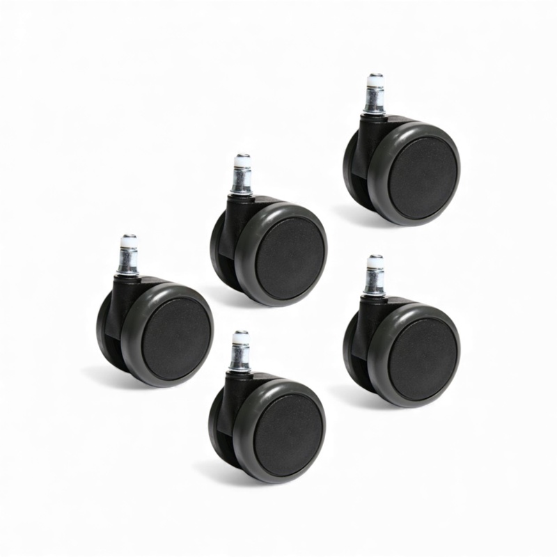 Image of Topstar hard floor castors (set of 5 castors) 6990 Black, New