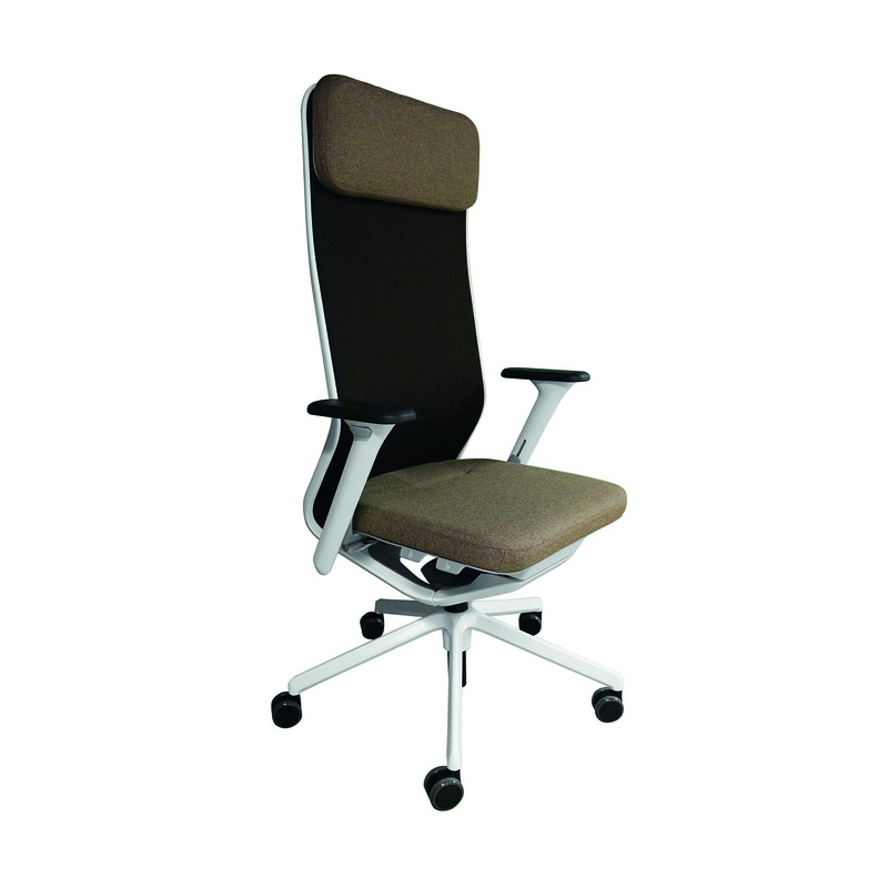Image of Office chair Sitag SitagTeam with 4D armrests, Brown/White, New, Ergonomic chair - ideal for flexible working