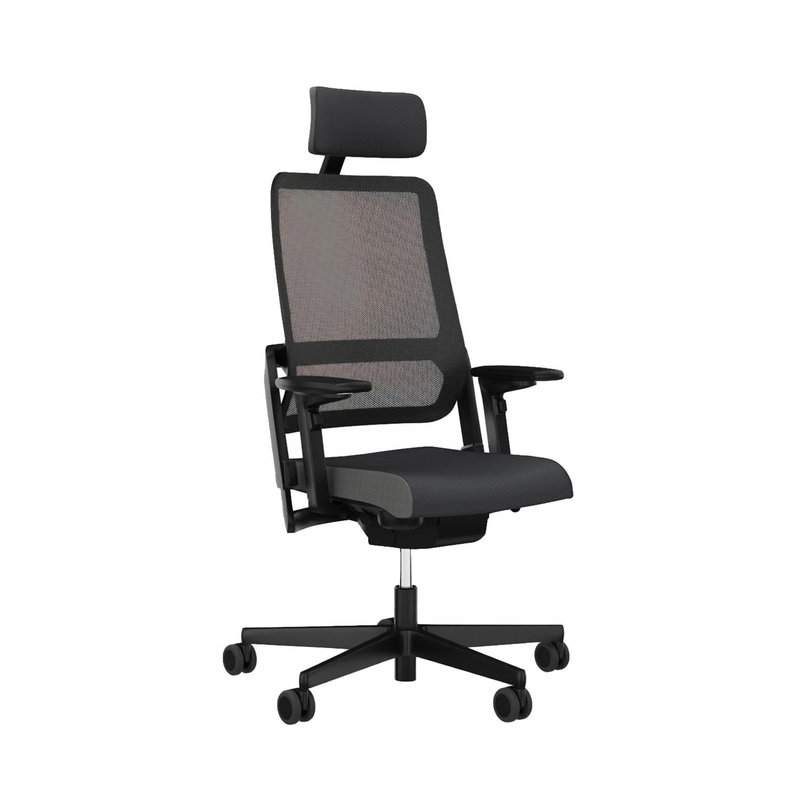Image of Office chair Sitag SitagXilium Mesh with headrest & with 4D armrests Black/Black, New, Ergonomic chair - ideal for flexible working