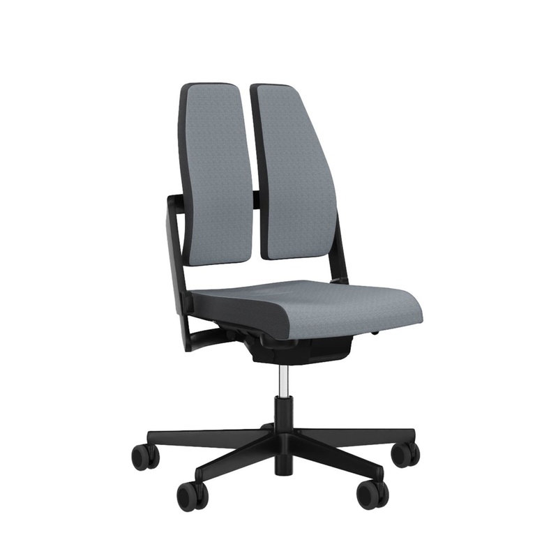 Image of Office chair SitagXilium DuoBack swissmade without armrests, Gray, New, Ergonomic chair - ideal for flexible working