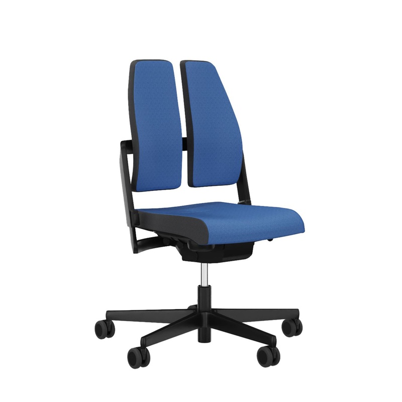 Image of Office chair SitagXilium DuoBack swissmade without armrests, Blue, New, Ergonomic chair - ideal for flexible working