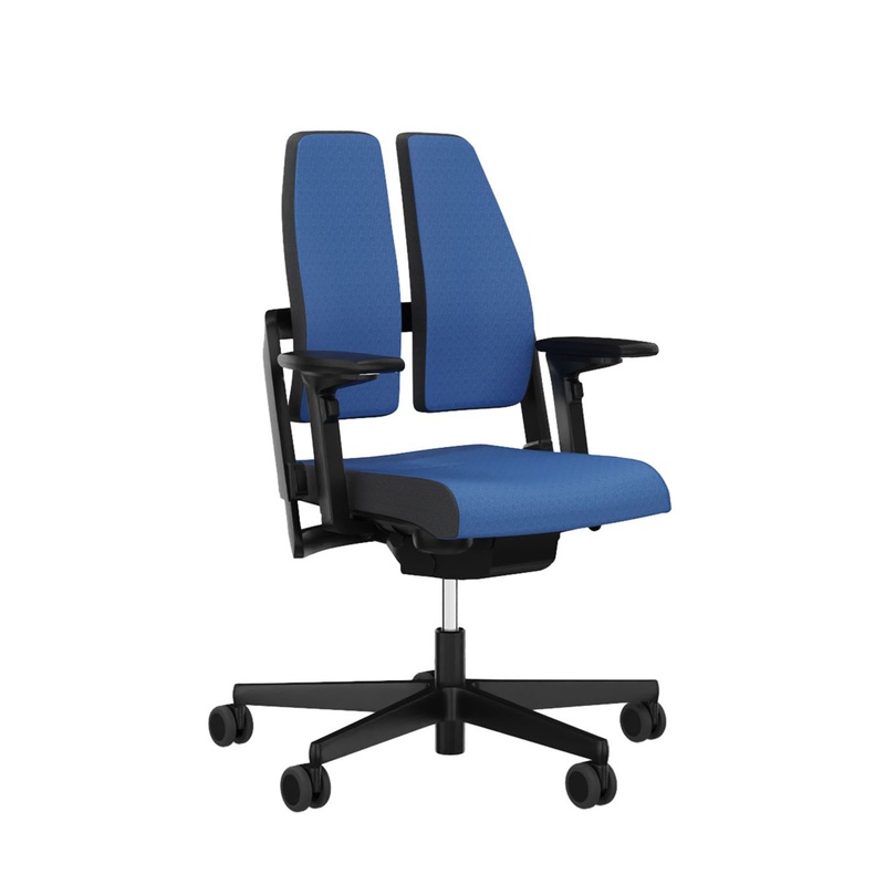 Image of Office chair SitagXilium DuoBack swissmade with 4D armrests, Blue, New, Ergonomic chair - ideal for flexible working