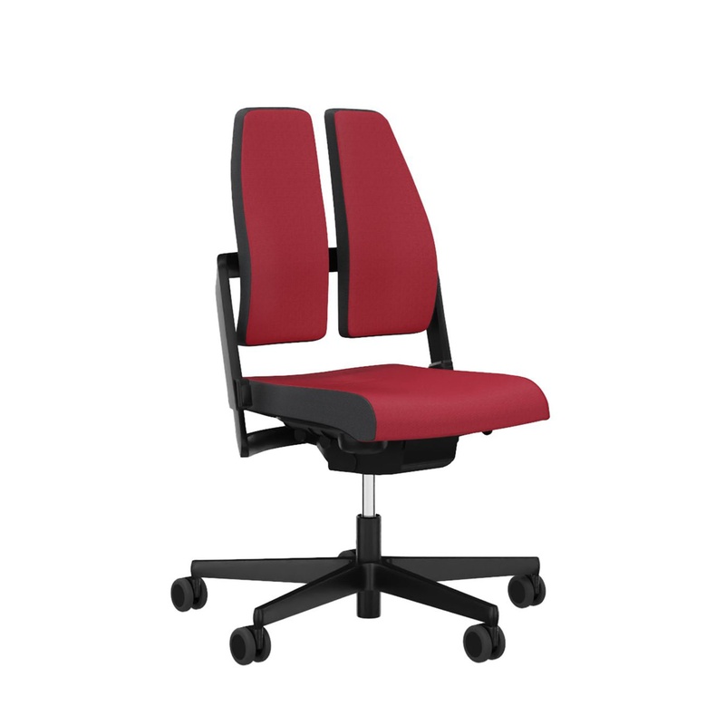 Image of Office chair SitagXilium DuoBack swissmade without armrests, Red, New, Ergonomic chair - ideal for flexible working