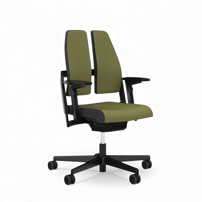 Image of Office chair SitagXilium DuoBack swissmade with 4D armrests, Green, New, Ergonomic chair - ideal for flexible working