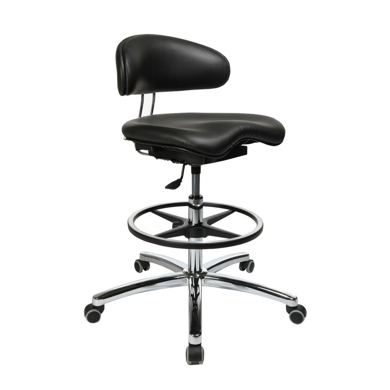 Image of Counter stool Topstar Sitness, Black/Chrome-plated, New, Bar stool - Practical & comfortable