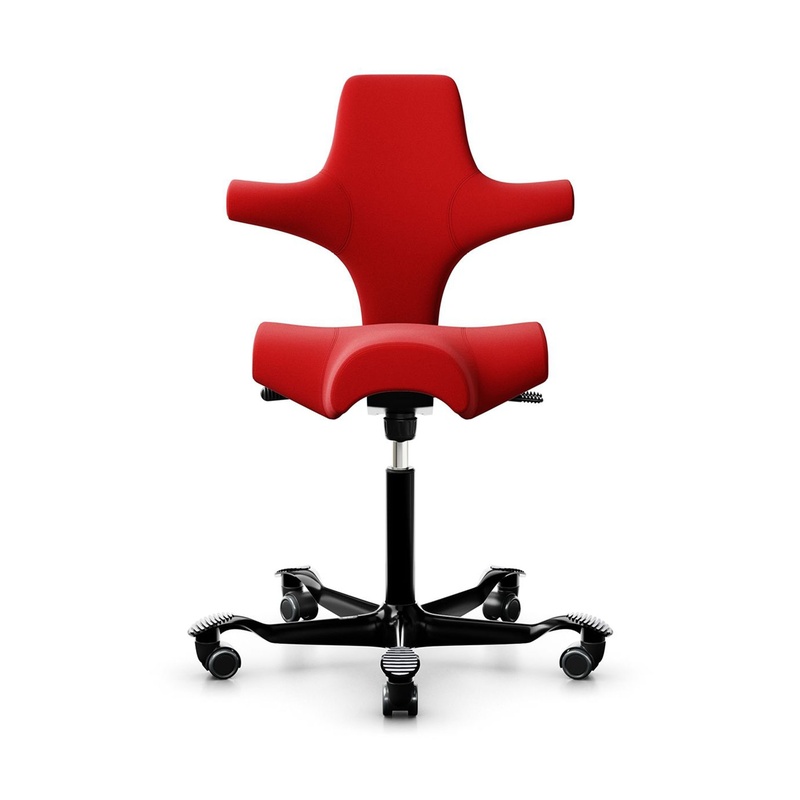 Image of Swivel chair HAG Capisco 8106, Red, New, Ergonomic chair - ideal for flexible working