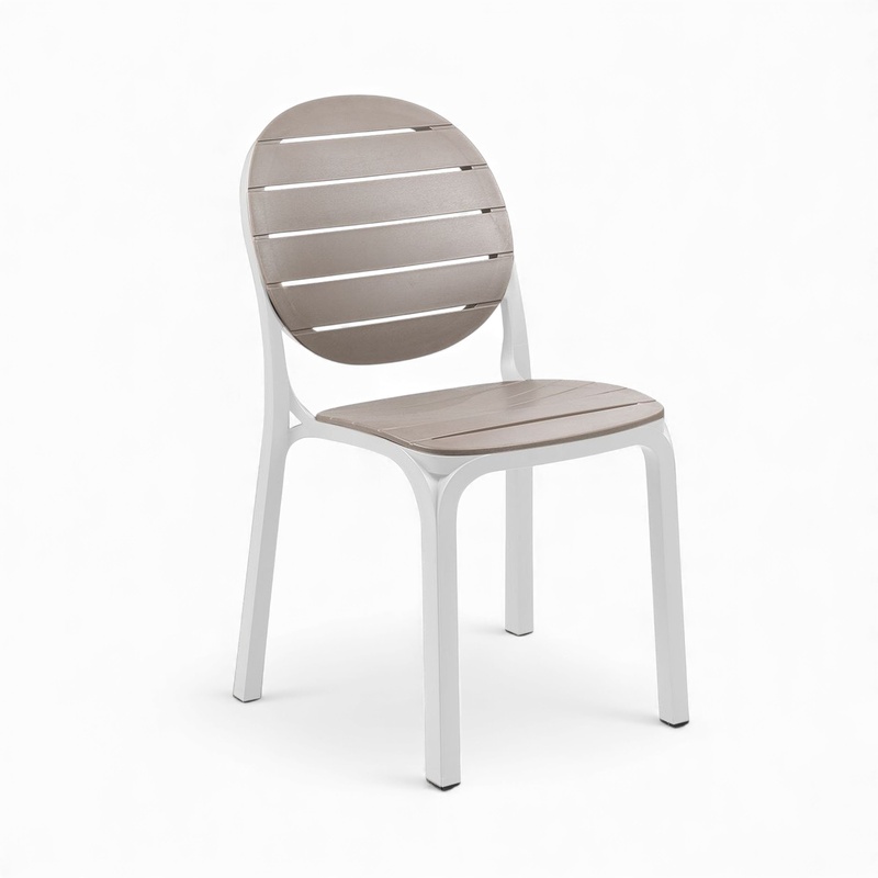 Image of Nardi Erica garden chair, Brown - White, New - Modern & weatherproof