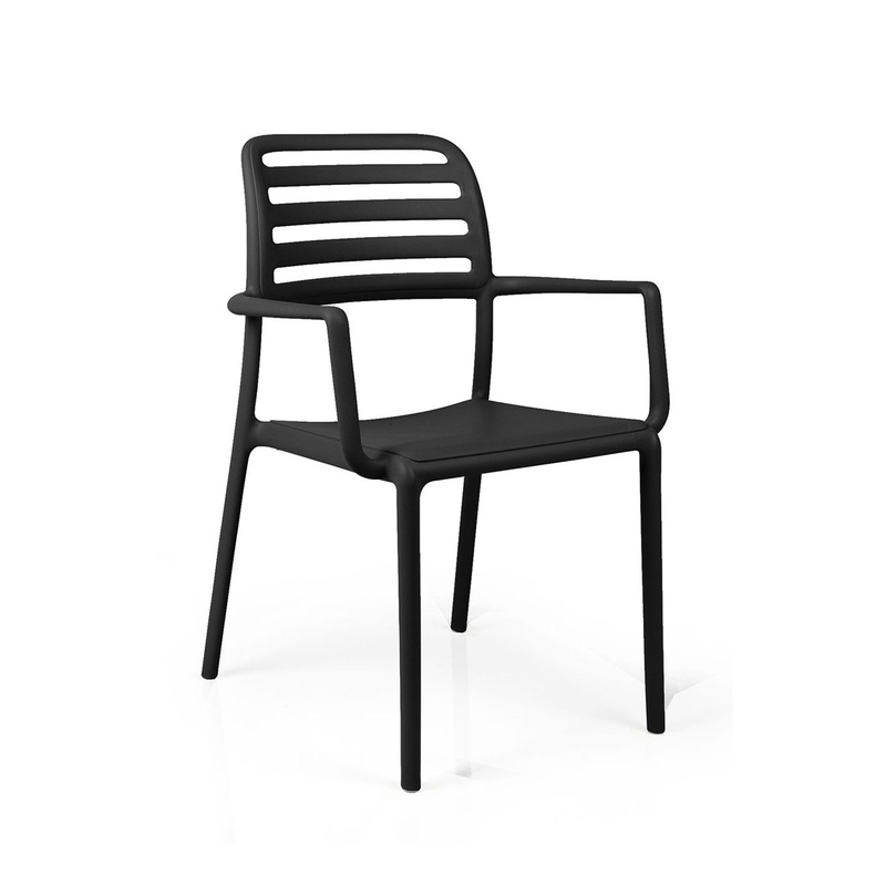 Image of Nardi Costa garden chair, Black, New - Modern & weatherproof
