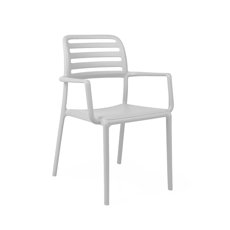 Image of Nardi Costa garden chair, White, New - Modern & weatherproof