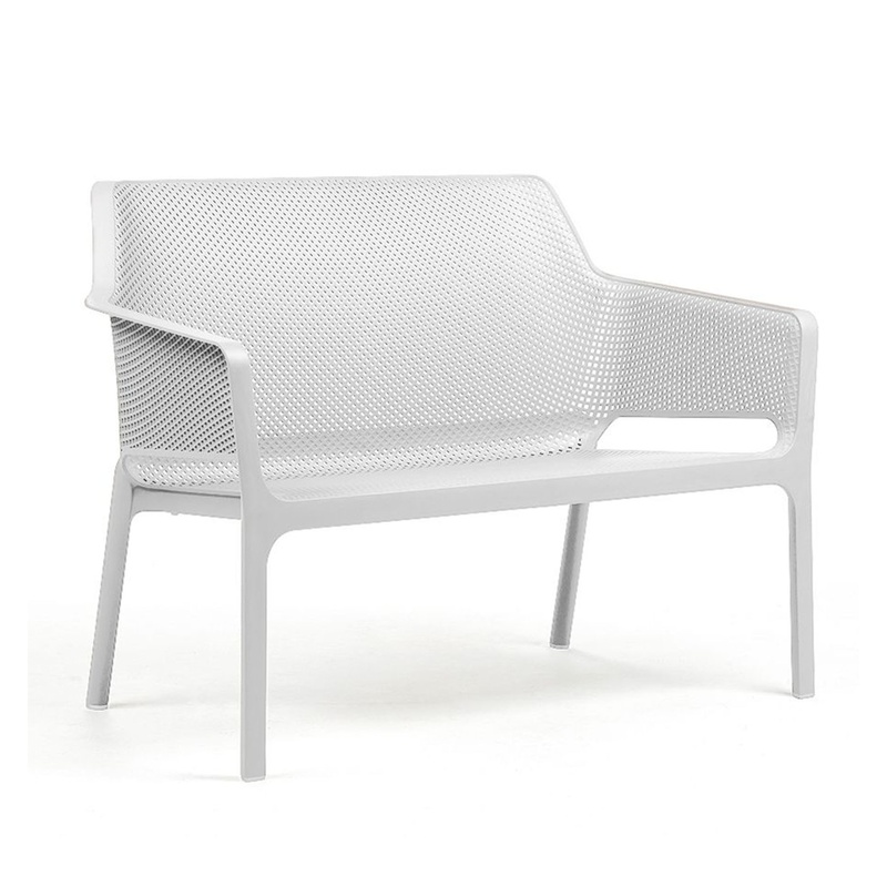 Image of Garden bench Nardi Net, White, New - Modern & weatherproof