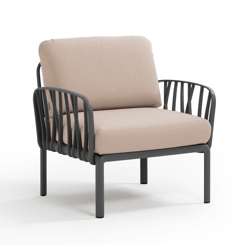 Image of Nardi Komodo garden armchair, Beige/Anthracite, New - Modern & weatherproof
