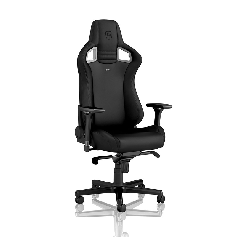 Image of Gaming chair Noblechairs EPIC Hightech imitation leather with 4D armrests, Black Edition, New, Ergonomic chair - ideal for flexible working
