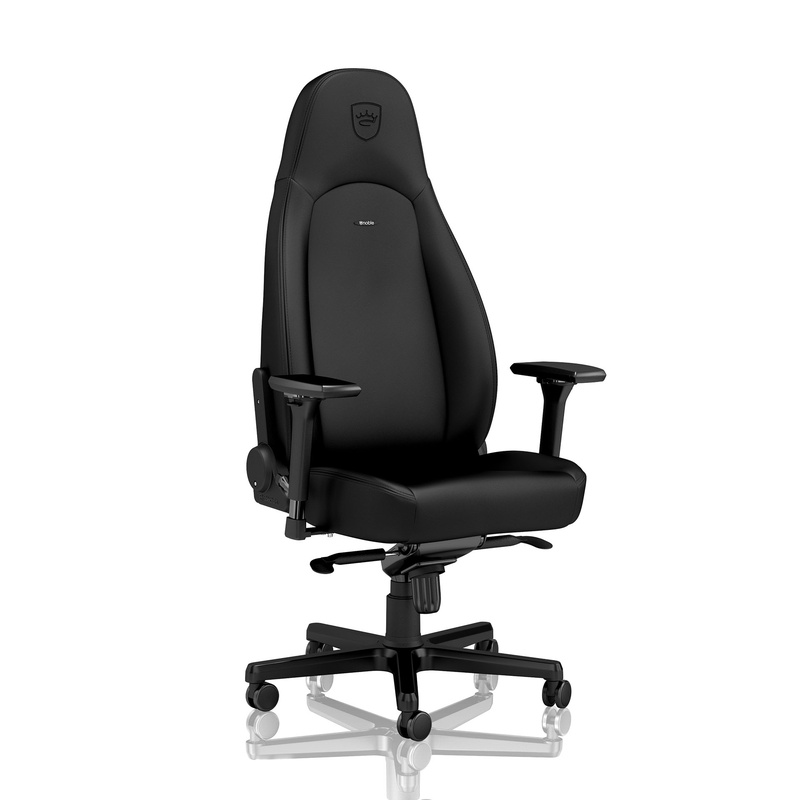 Image of Gaming chair Noblechairs ICON Hightech imitation leather with 4D armrests, Black Edition, New, Ergonomic chair - ideal for flexible working
