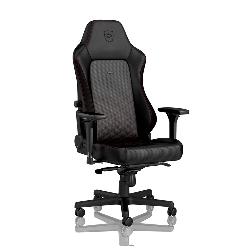 Image of Office swivel chair Noblechairs HERO with 4D armrests, Black/Red, New, Ergonomic chair - ideal for flexible working