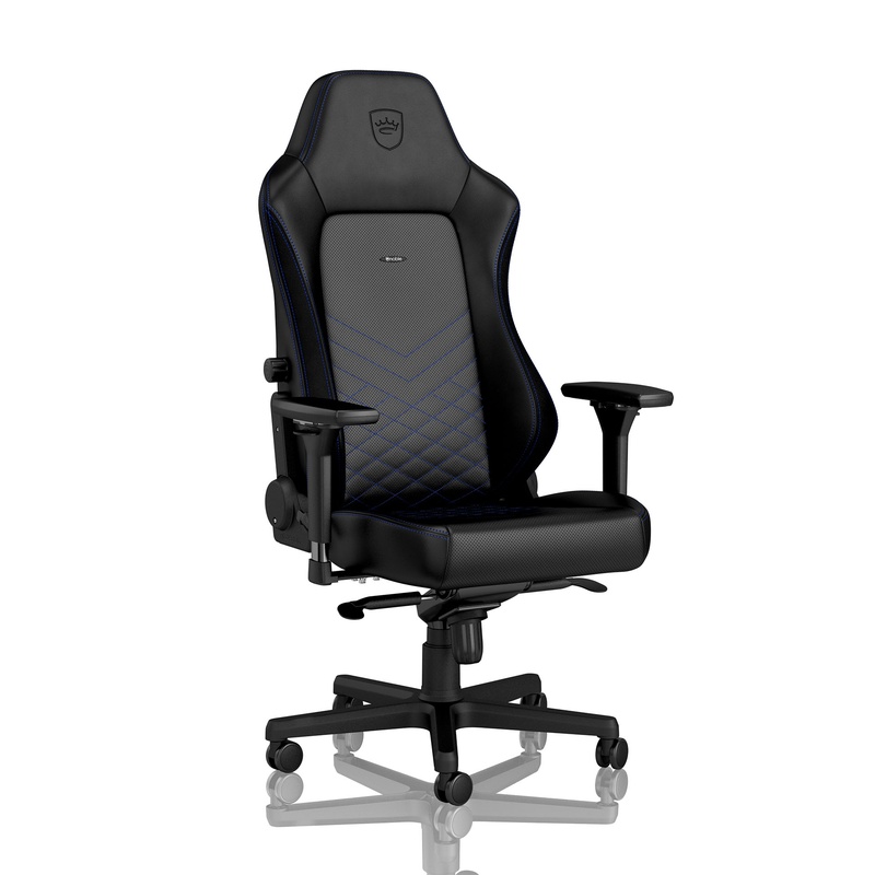 Image of Office swivel chair Noblechairs HERO with 4D armrests, Black/blue, New, Ergonomic chair - ideal for flexible working
