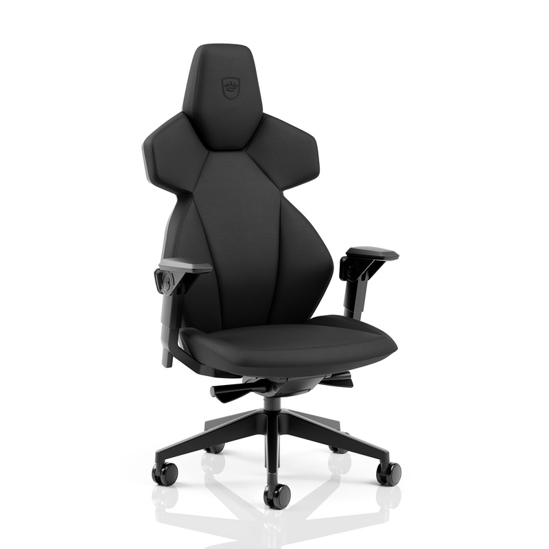 Image of Gaming chair Noblechairs DAWN Hightech imitation leather with folding armrests, Black Edition, New, Ergonomic chair - ideal for flexible working