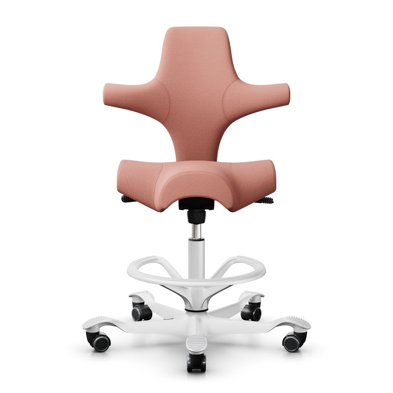 Image of Counter stool HAG Capisco 8106, Pink/White, New, Bar stool - Practical & comfortable