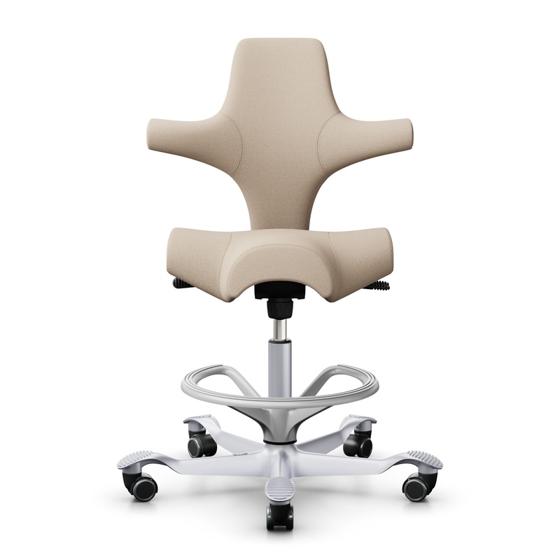 Image of Counter stool HAG Capisco 8106, Beige/Silver gray, New, Bar stool - Practical & comfortable