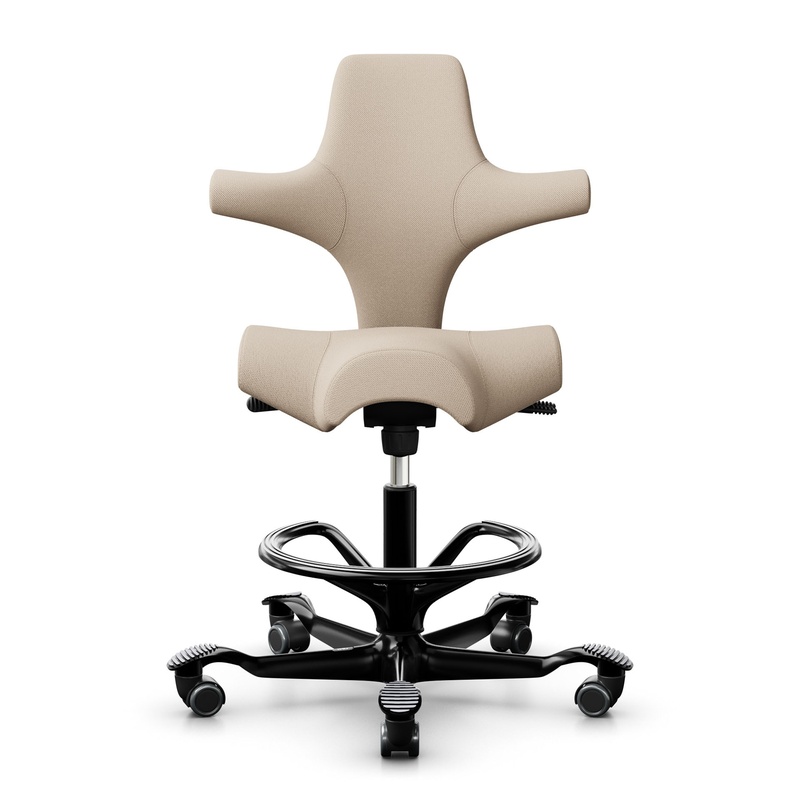 Image of Counter stool HAG Capisco 8106, Beige/Black, New, Bar stool - Practical & comfortable