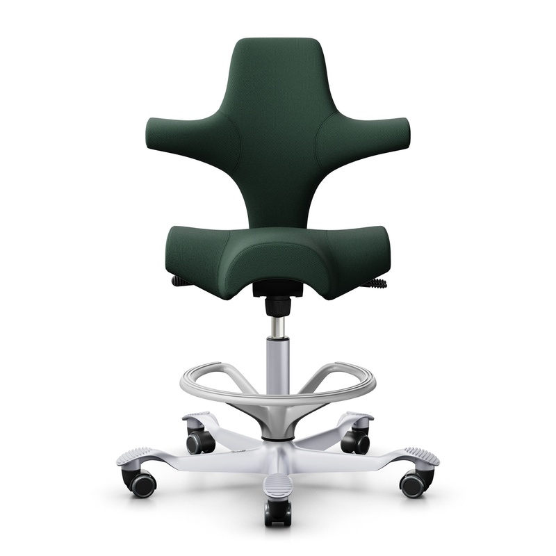Image of Counter stool HAG Capisco 8106, Dark green/Silver gray, New, Bar stool - Practical & comfortable