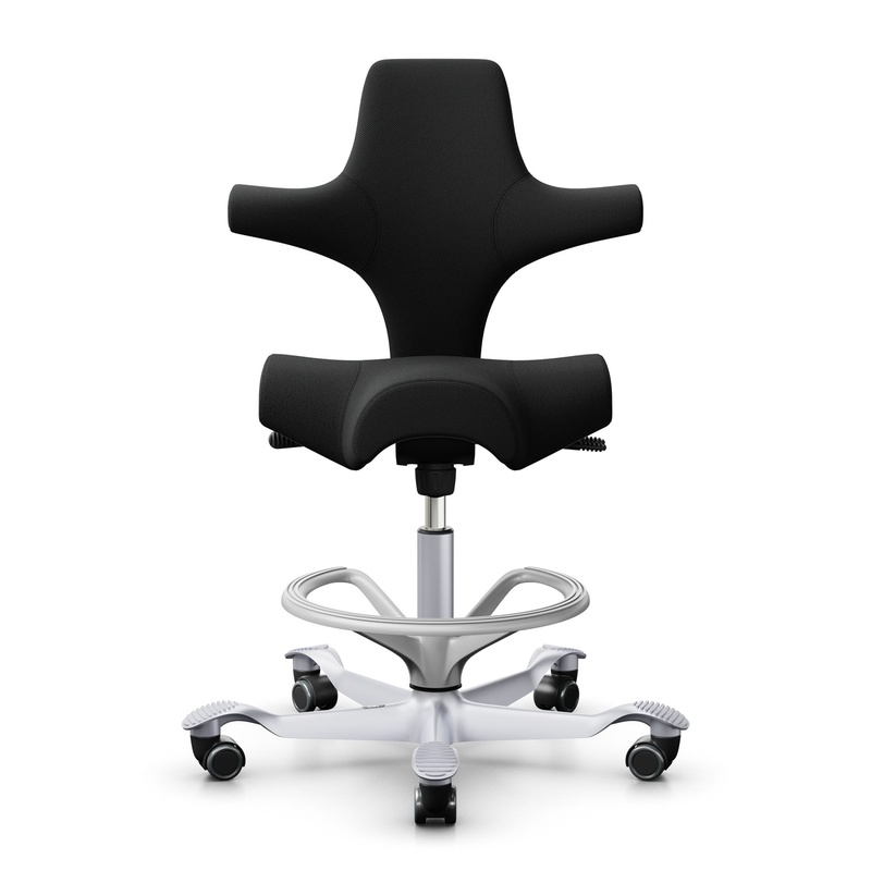 Image of Counter stool HAG Capisco 8106, Black/Silver gray, New, Bar stool - Practical & comfortable