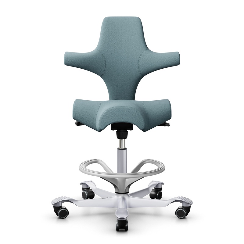 Image of Counter stool HAG Capisco 8106, Light blue/Silver gray, New, Bar stool - Practical & comfortable