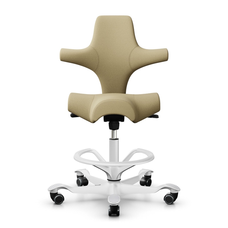 Image of Counter stool HAG Capisco 8106, Yellow/White, New, Bar stool - Practical & comfortable