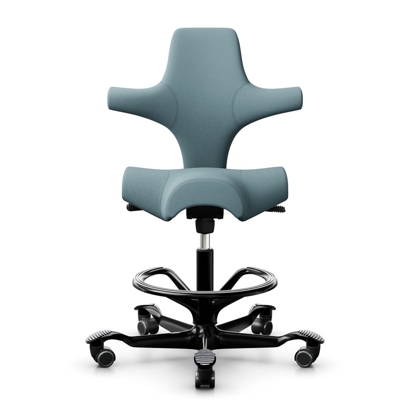 Image of Counter stool HAG Capisco 8106, Light blue/Black, New, Bar stool - Practical & comfortable