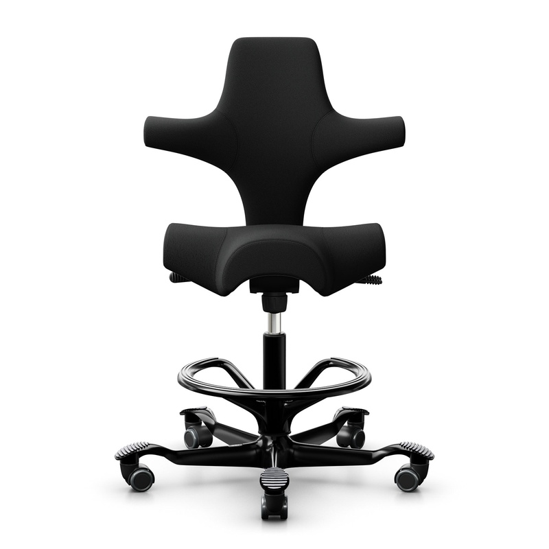 Image of Counter stool HAG Capisco 8106, Black/Black, New, Bar stool - Practical & comfortable