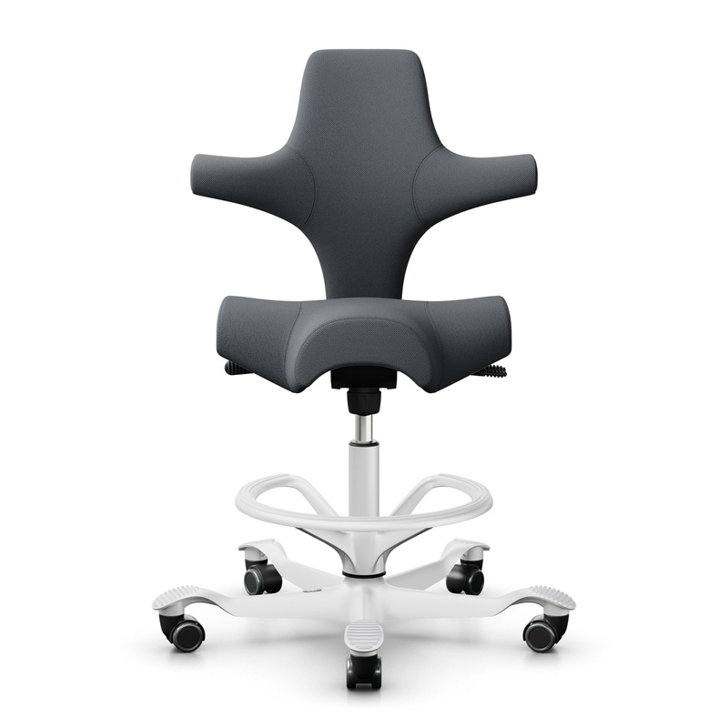 Image of Counter stool HAG Capisco 8106, Gray/White, New, Bar stool - Practical & comfortable