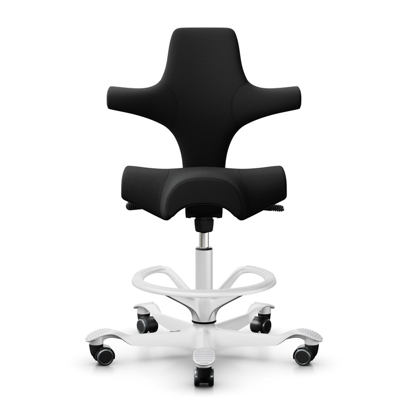 Image of Counter stool HAG Capisco 8106, Black/White, New, Bar stool - Practical & comfortable