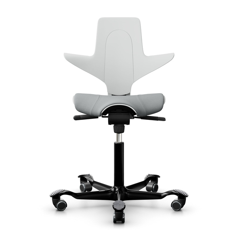 Image of Saddle chair HAG Capisco Puls 8020, White/Black, New, Ergonomic chair - ideal for flexible working