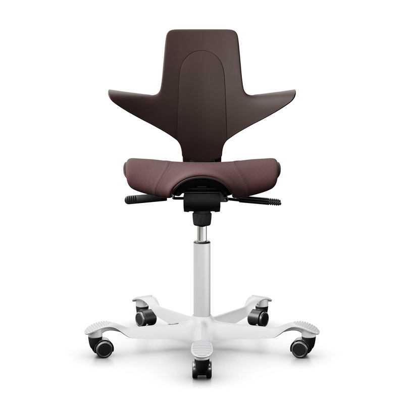 Image of Saddle chair HAG Capisco Puls 8020, Brown/White, New, Ergonomic chair - ideal for flexible working