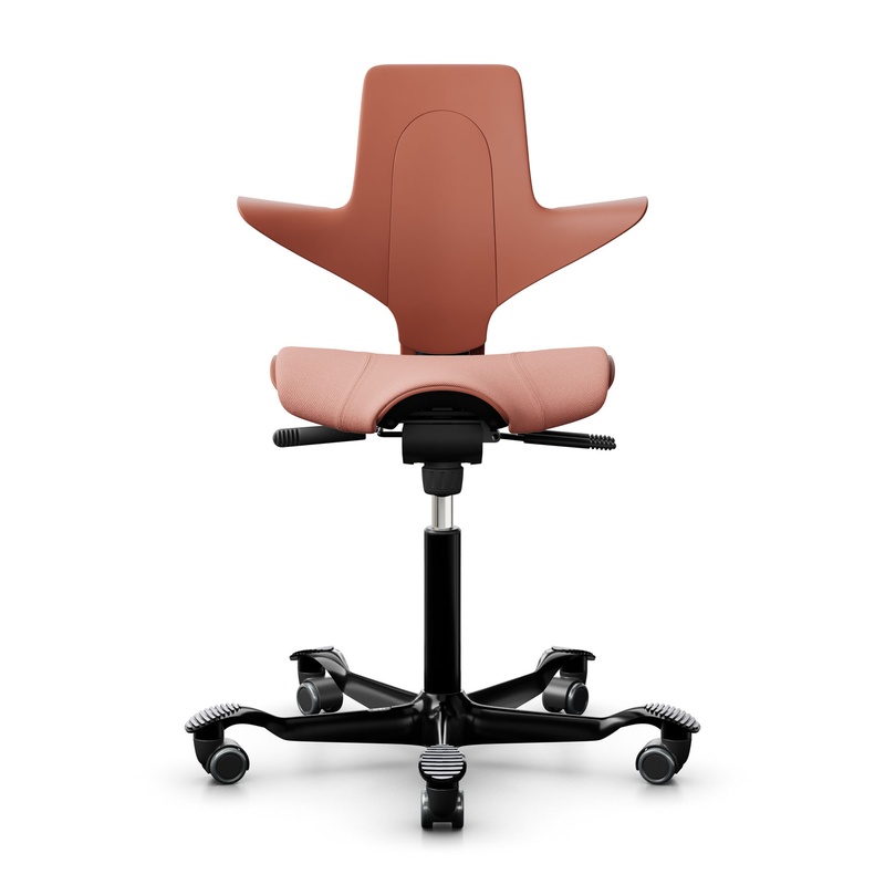 Image of Saddle chair HAG Capisco Puls 8020, Pink/Black, New, Ergonomic chair - ideal for flexible working