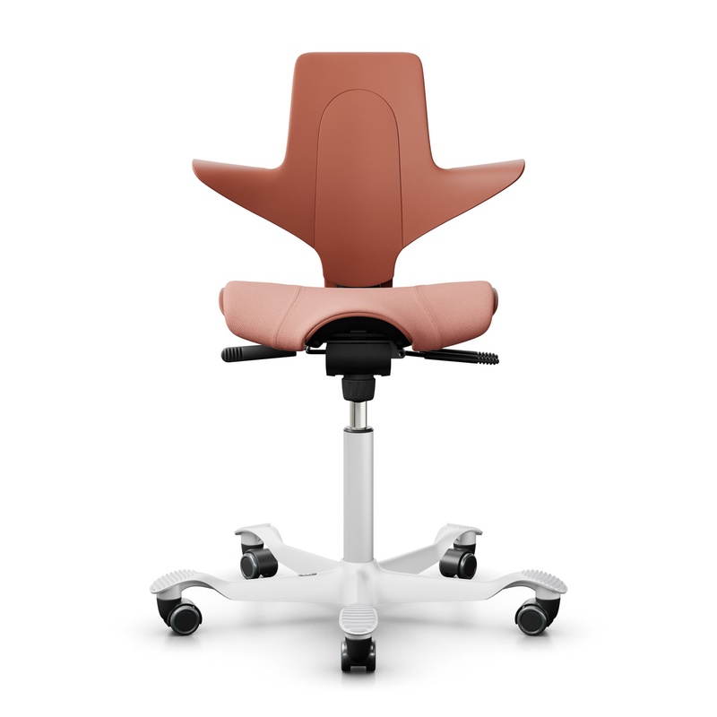 Image of Saddle chair HAG Capisco Puls 8020, Pink/White, New, Ergonomic chair - ideal for flexible working