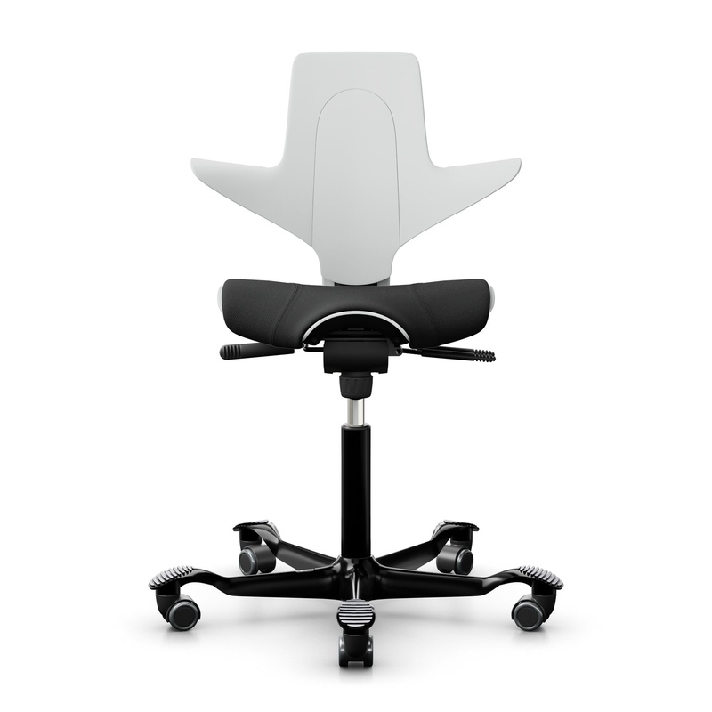 Image of Saddle chair HAG Capisco Puls 8020, White-black/Black, New, Ergonomic chair - ideal for flexible working