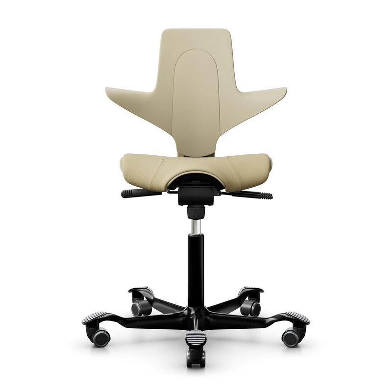 Image of Saddle chair HAG Capisco Puls 8020, Yellow/Black, New, Ergonomic chair - ideal for flexible working