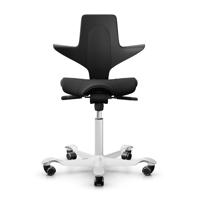 Image of Saddle chair HAG Capisco Puls 8020, Black/White, New, Ergonomic chair - ideal for flexible working