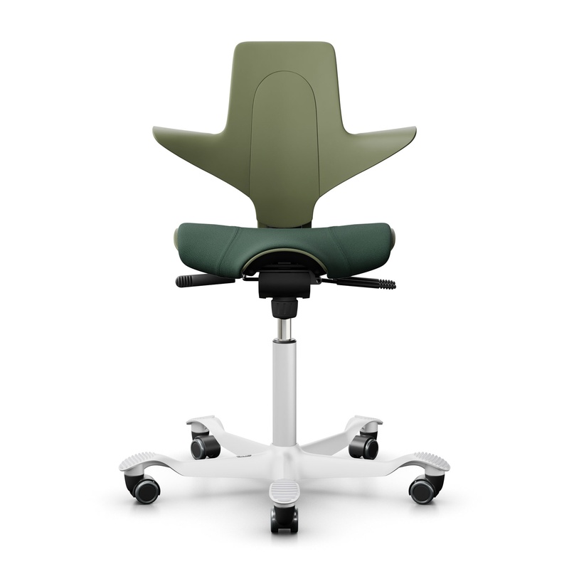 Image of Saddle chair HAG Capisco Puls 8020, Green/White, New, Ergonomic chair - ideal for flexible working