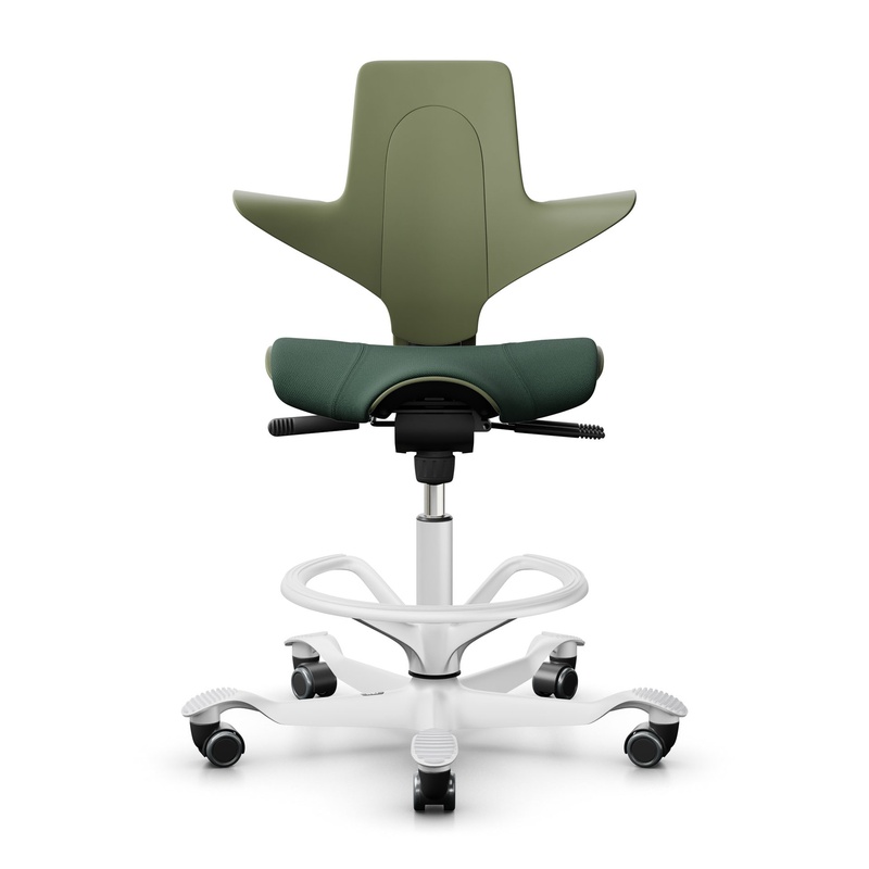 Image of Counter stool HAG Capisco Puls 8020, Green/White, New, Bar stool - Practical & comfortable