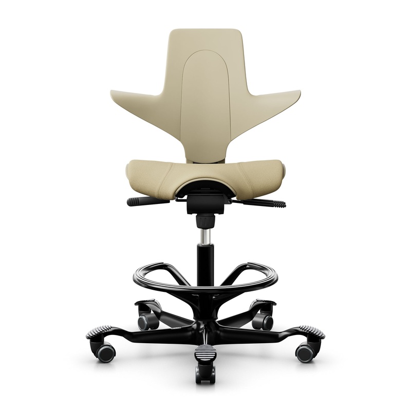 Image of Counter stool HAG Capisco Puls 8020, Yellow/Black, New, Bar stool - Practical & comfortable