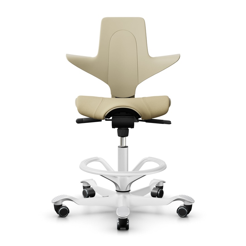 Image of Counter stool HAG Capisco Puls 8020, Yellow/White, New, Bar stool - Practical & comfortable