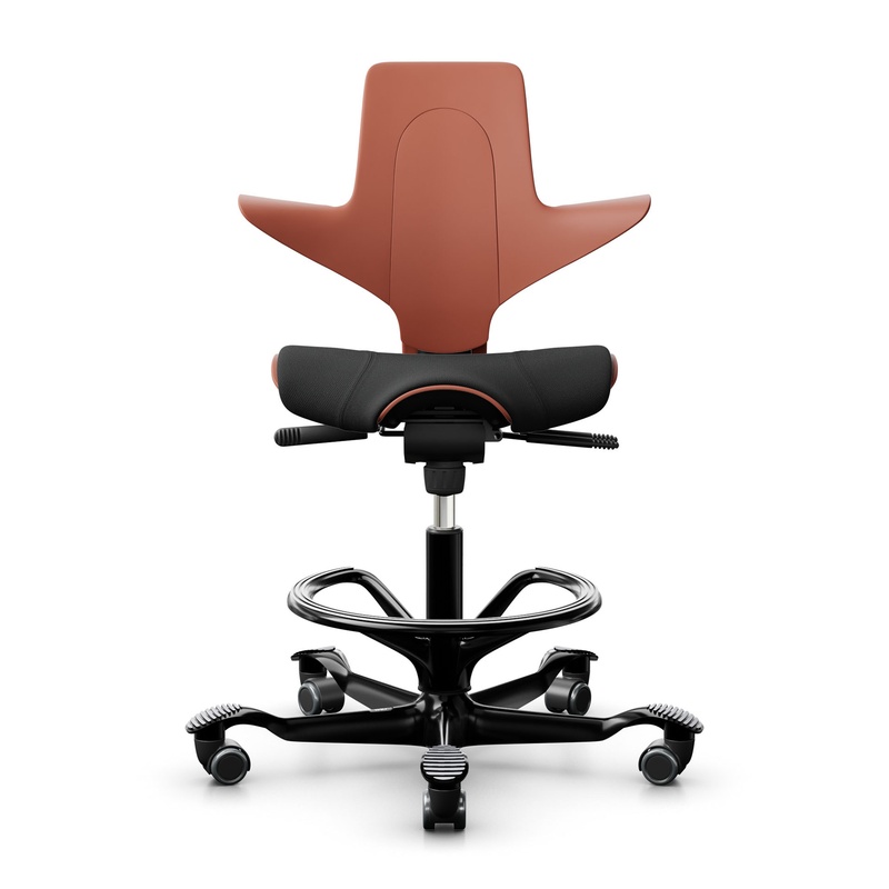 Image of Counter stool HAG Capisco Puls 8020, Pink-black/Black, New, Bar stool - Practical & comfortable