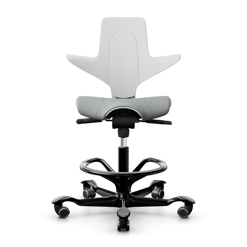 Image of Counter stool HAG Capisco Puls 8020, White/Black, New, Bar stool - Practical & comfortable