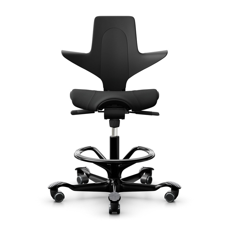 Image of Counter stool HAG Capisco Puls 8020, Black/Black, New, Bar stool - Practical & comfortable