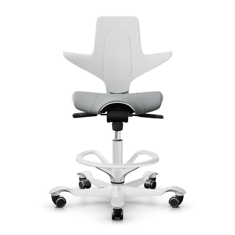 Image of Counter stool HAG Capisco Puls 8020, White/White, New, Bar stool - Practical & comfortable