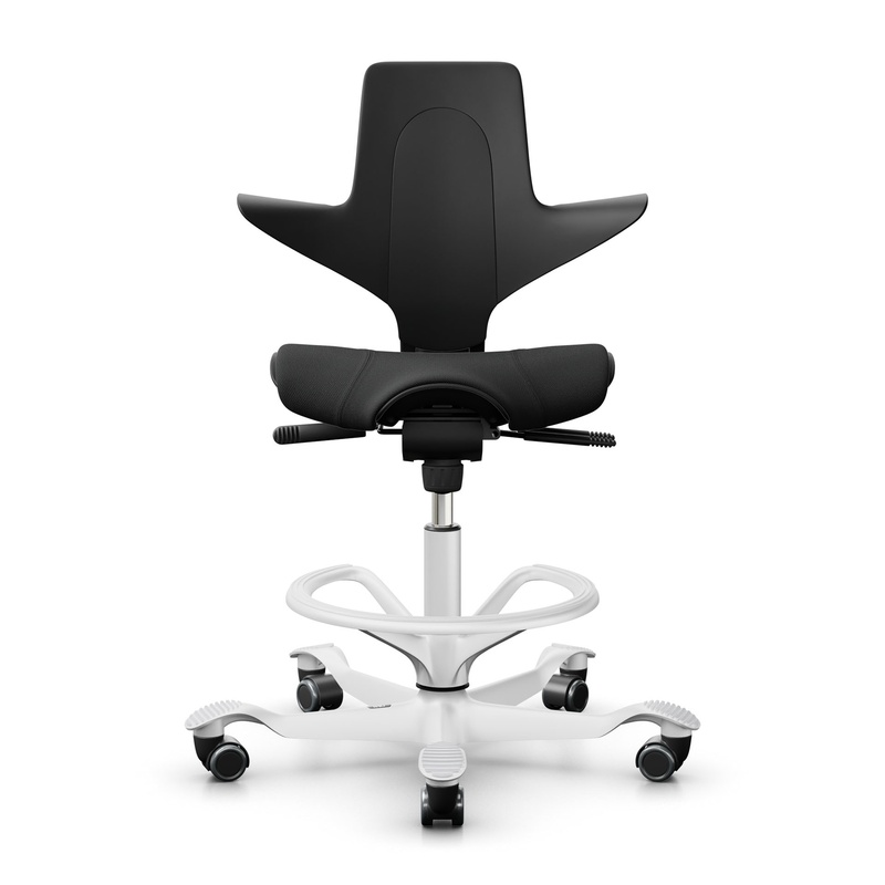 Image of Counter stool HAG Capisco Puls 8020, Black/White, New, Bar stool - Practical & comfortable